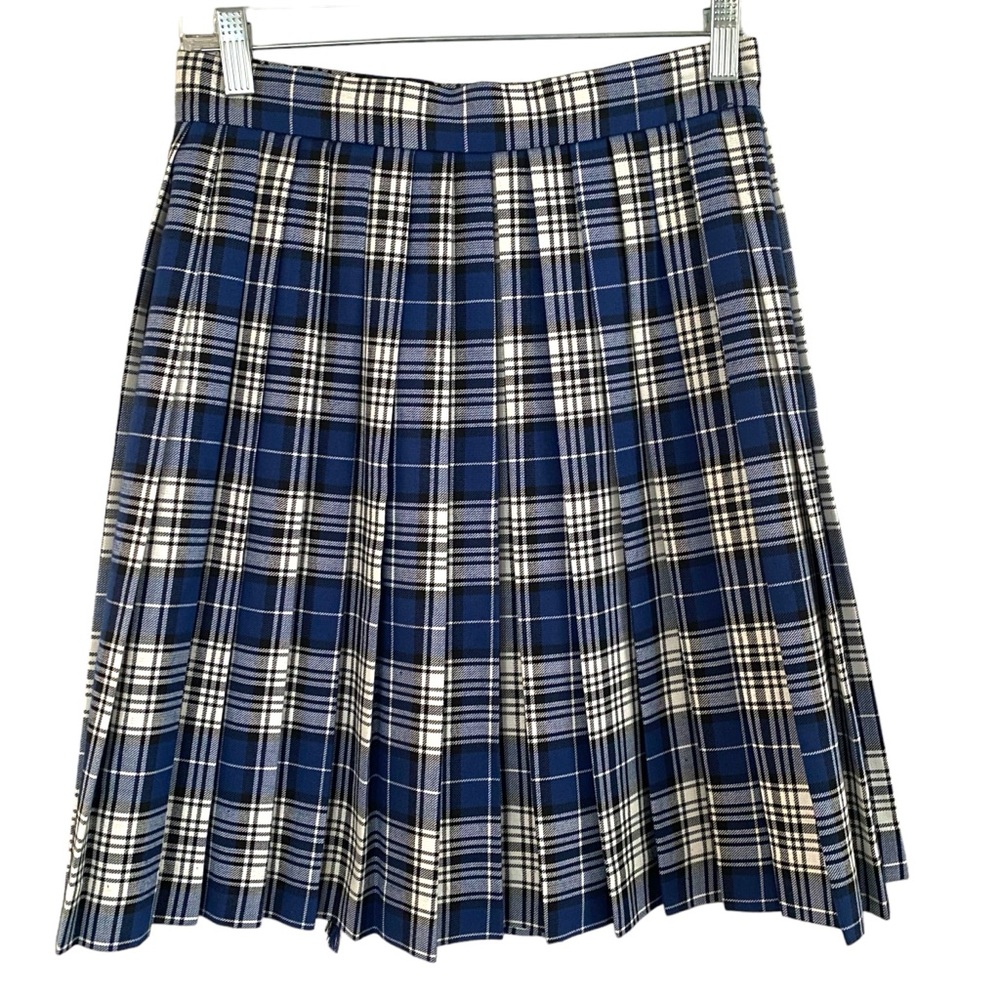 Vintage 90’s Michele Plaid Pleated Mini Skirt Size 8 - Picture 3 of 10